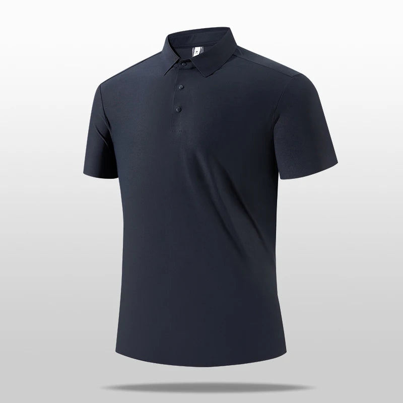 Men's Breathable Quick-Dry Polyester Elastane Polo Shirt For Sports