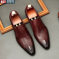 Handmade Mens Wedding Oxford Shoes Black Blue Genuine Leather Flat Dress Shoes Crocodile Pattern Summer Business Formal Loafers - Buy online at  Vibe In Cart.