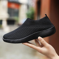 Women's Solid Color Sneakers Breathable Mesh Woven Outdoor Lightweight Low Top Walking Running Sports Socks Shoes - Buy online at  Vibe In Cart.