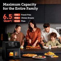 Large Compact Air Fryer with 6.5 Quart Capacity for Home Kitchen Use Features 12 OneTouch Savable Custom Functions Includes Coo - Buy online at  Vibe In Cart.