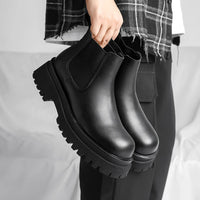 Men's Versatile Casual British Style Heightening Chelsea Boots, Paired with Trendy and Simple Ankle Boots for Outerwear. - Buy online at  Vibe In Cart.