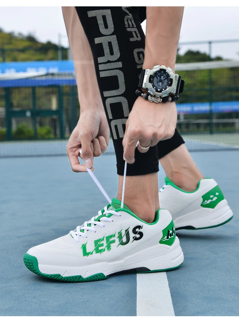 Unisex Lace-Up Tennis Shoes Breathable And Shock-Absorbent