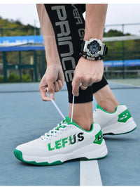 Unisex Lace-Up Tennis Shoes Breathable And Shock-Absorbent