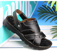 Men's Non-Slip Thick-Soled PVC Gladiator Sandals for Casual Use