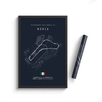 Unframed Imola And Monaco Race Track Canvas Poster