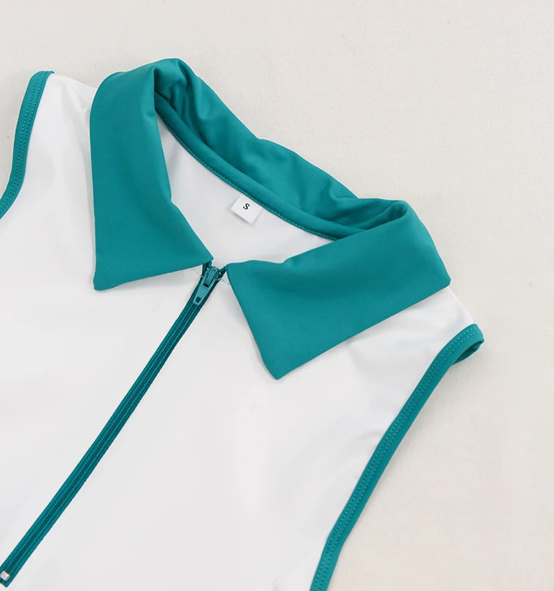 Sean Tsing® Sport Golf Tennis Dresses with Shorts Women Sleeveless Turn Down Collar Dress Badminton Workout Two Pieces Suits