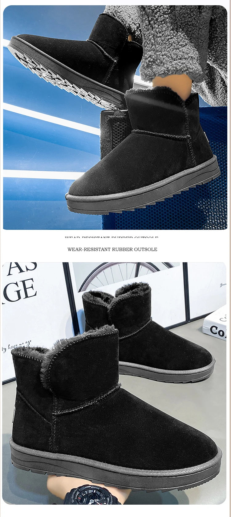 New winter fashion: thick-soled snow boots, men's and women's thickened warm cotton shoes, and casual women's boots - Buy online at  Vibe In Cart.