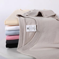 230g Men's Oversized Thick Round Neck T-shirt Summer Short Sleeved T-shirt Pure Cotton Solid Color Top Casual Versatile T-shirt - Buy online at  Vibe In Cart.