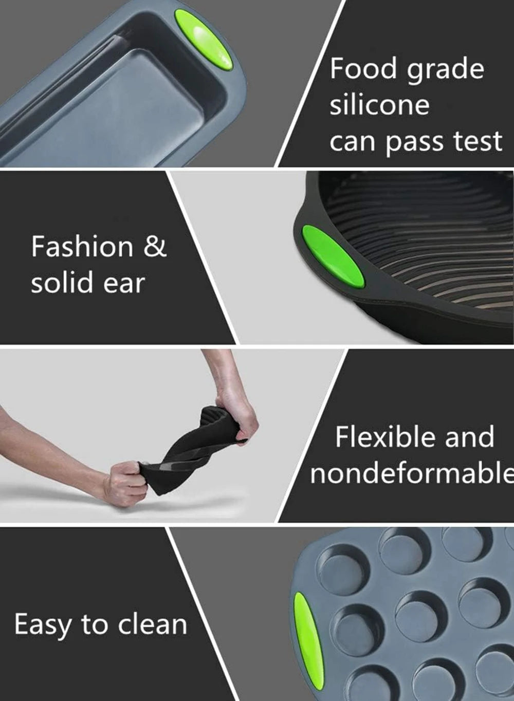 3 Pack Silicone Cake Molds Muffin Toast Donut Pan Round Cake Pan 9in Non-Stick Kitchen Bakeware Baking Tools - Buy online at  Vibe In Cart.