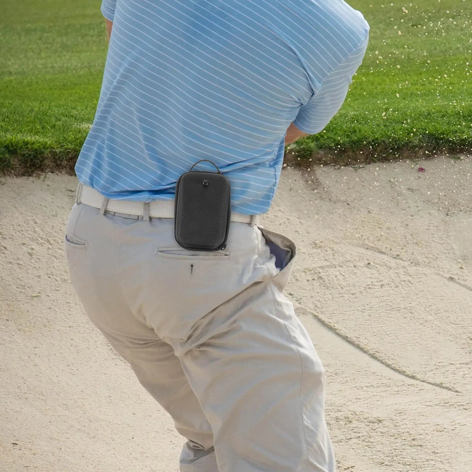 Black Shockproof Portable Golf Rangefinder Case in Canvas