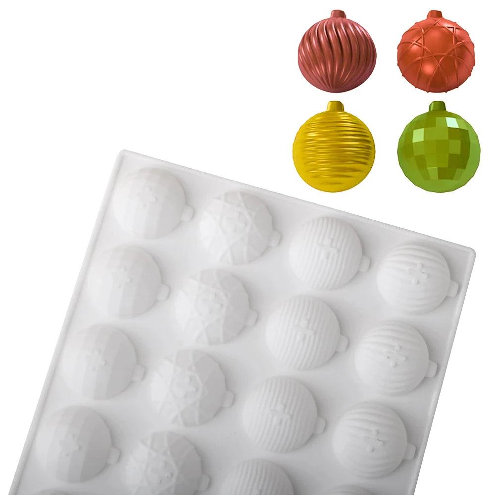 28-Cell Christmas Lantern Decorative Ball Design Chocolate Mold Candy Tools Silicone Cake Mold Dessert Bakeware Kitchen Baking S - Buy online at  Vibe In Cart.
