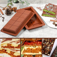 Chocolate Bar Molds Silicone Bars Break Apart Wax Melt Mould Easy Release Rectangle Durable for Protein and Energy Handmade Gift - Buy online at  Vibe In Cart.