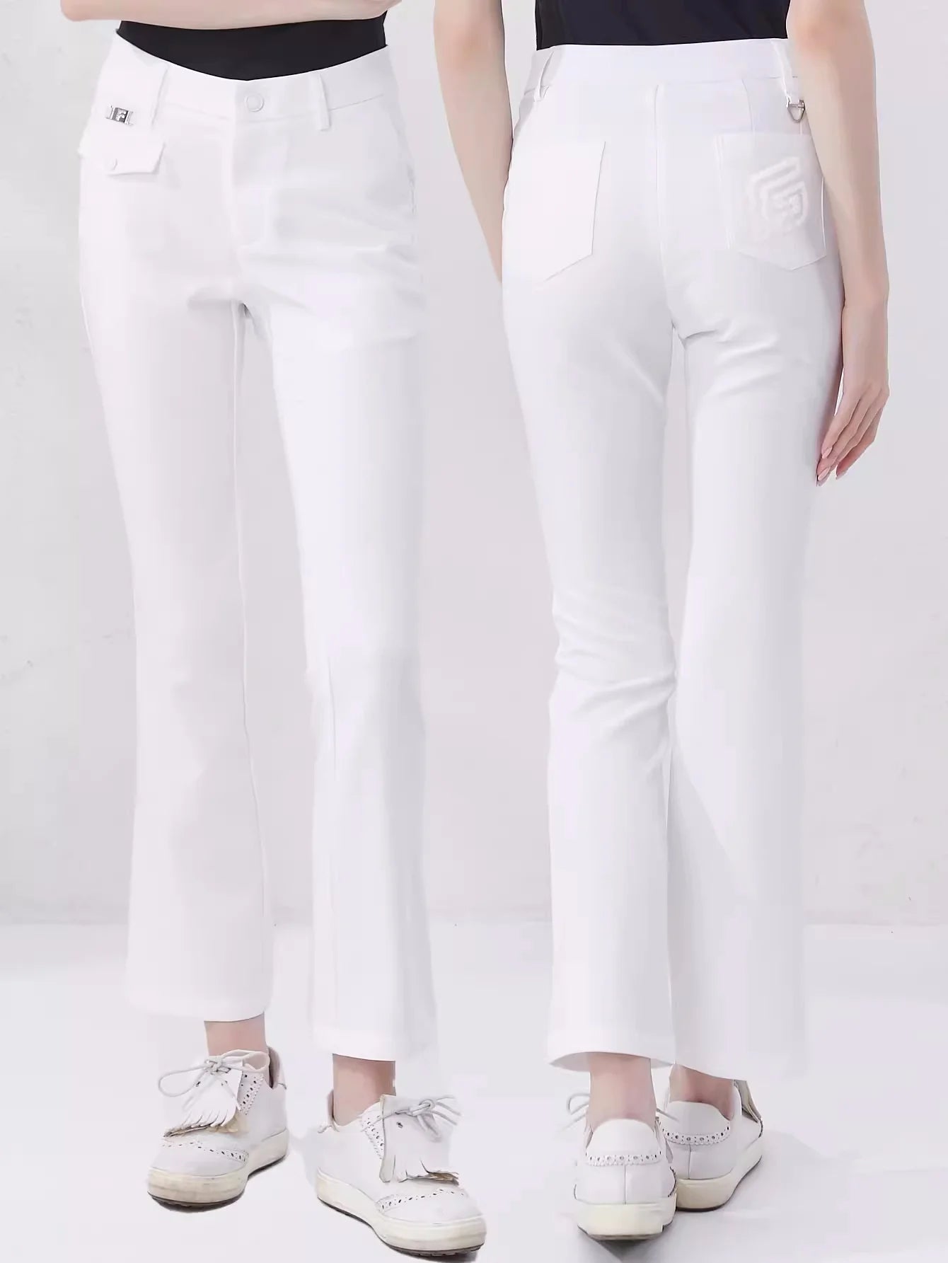 Women's Breathable Quick Drying Bell Shaped Polyester Golf Pants