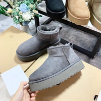 2026 New Classic Ultra Mini Platform Boots Leather Suede Wool Comfort Winter Womens Fur Slippers K98 ‮34-53 SeziS UggS - Buy online at  Vibe In Cart.