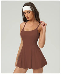 Ice Sensation Tennis Dresses Women Summer Breathable Slim Sport Active Dresses Outdoor Soft Yoga Golf  Workout Clothes 2025