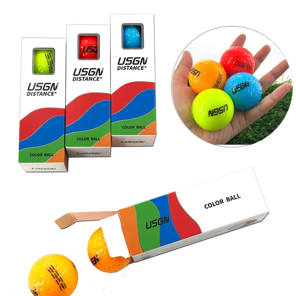 1 Box 12 Pcs Golf Two Layers Game Ball Durable 4 Colors Golf Practice Balls Golf Sports Supplies Ultra Distance Line Assist - Buy online at  Vibe In Cart.