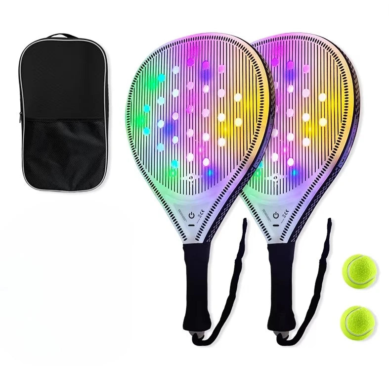 Padel Tennis Rackets beach tennis racketCarbon Fiber  Lightweight Tennis Rackets Outdoor Sports Mens and Womens  Glowing Racket - Buy online at  Vibe In Cart.