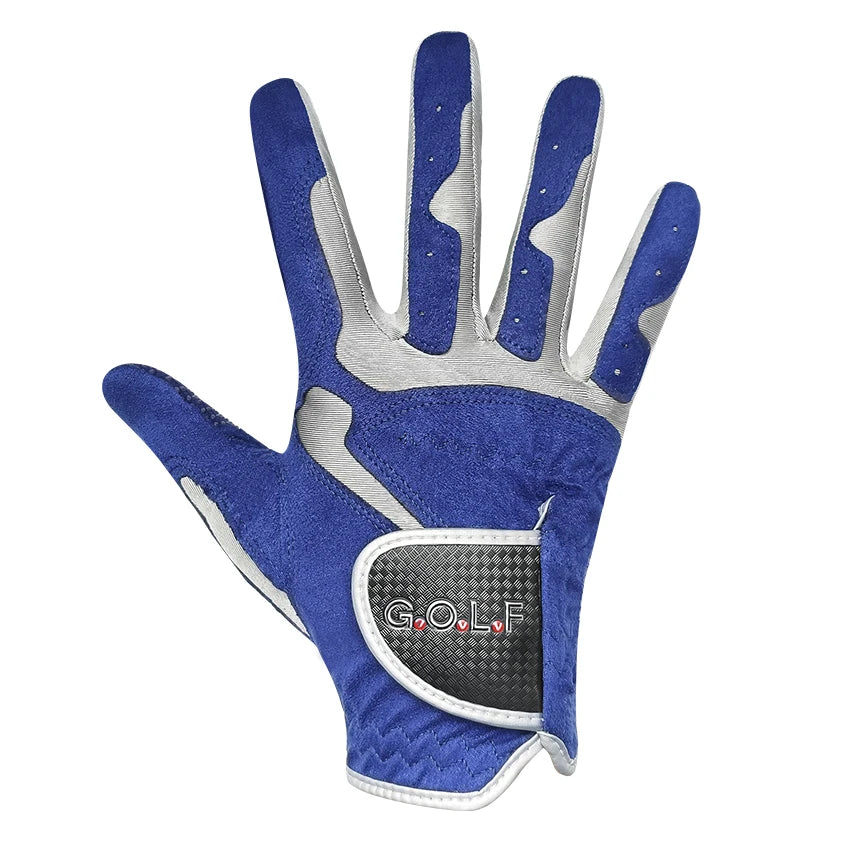 Men's Fabric Golf Glove For Left Or Right Hand In Blue And White