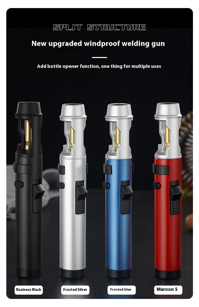 Powerful Metal Gas Lighter Windproof Kitchen Cooking Torch Flame Jet Barbecue Smoking Accessories Cigar Lighters Men's Gift - Buy online at  Vibe In Cart.