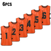 Numbered Soccer Pinnies for Adults and Youth, 6 or 2 Pack