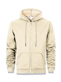 Winter Thick Fleece Zipper Hoodies Thicken Warm Jackets Long Sleeve Sweatshirts Casual Sports Fleece Black Coats Hooded Men Coat - Buy online at  Vibe In Cart.