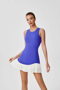 Women One-piece Tennis Dress Summer Black Contrast Pleated Anti Light Speed Dry Sports Dresses Hollowed Out Back Yoga Clothes - Buy online at  Vibe In Cart.