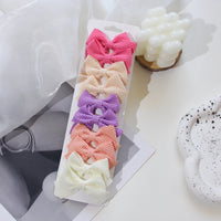 Polyester Ribbon Bowknot Barrettes Set for Girls, 6 or 10 Pieces
