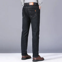 Men's Straight Leg Stretch Denim Jeans for Casual Wear