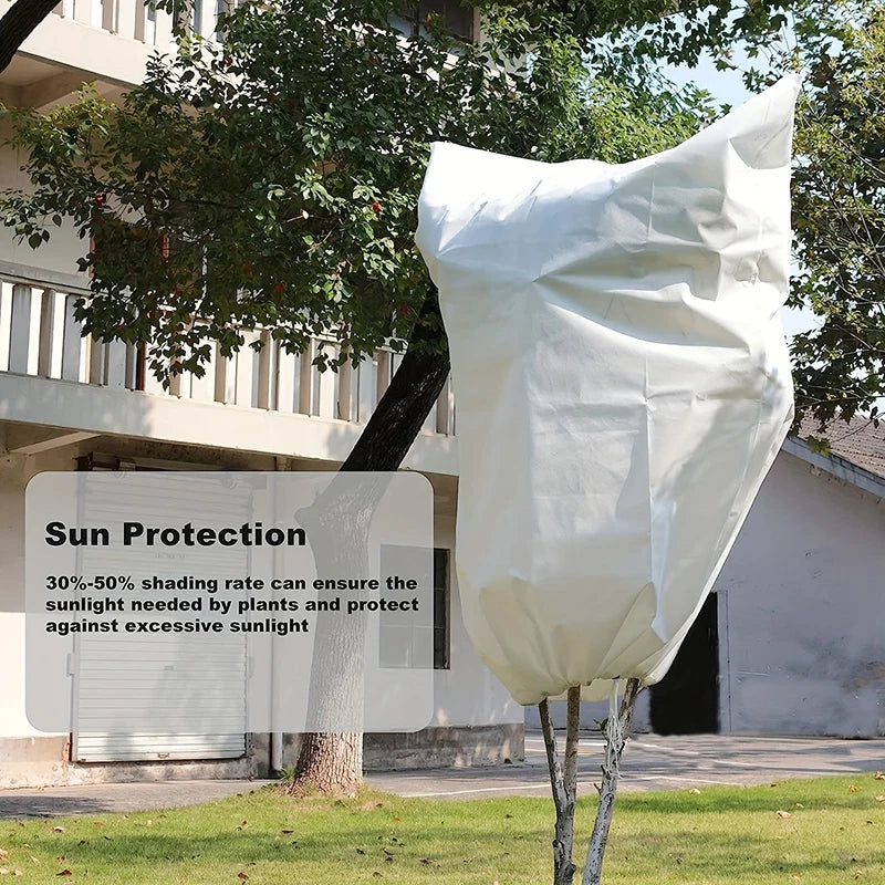 1/3Pcs Plant Covers Freeze Protection Non-woven Fabric Frost Cloth Plants Jacket Drawstring Tree Cover for Outdoor Plants - Buy online at  Vibe In Cart.