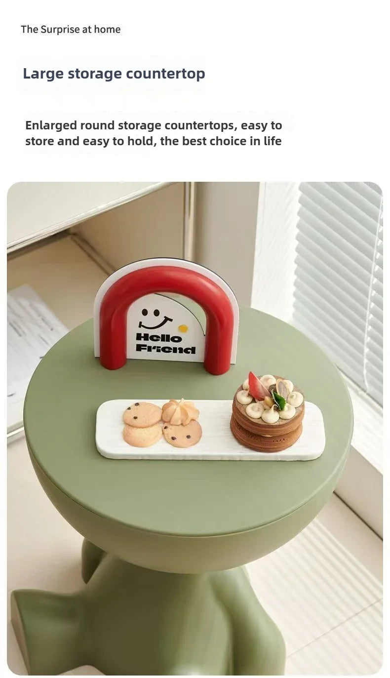 Light Luxury Cartoon Sofa Edge Table Creative Flat Head Coffee Table Small Household Plastic Coffee Table Furniture Side Table - Buy online at  Vibe In Cart.