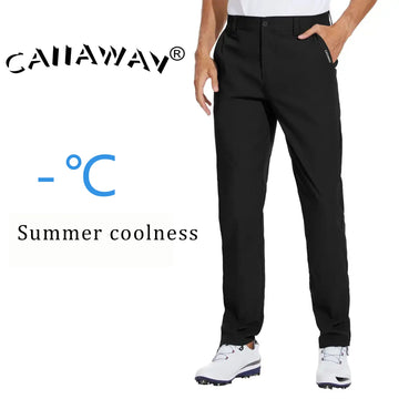 Men's Full Length Slim Fit Breathable Polyester Golf Pants