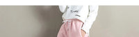 Women's Drawstring Thick Warm Polyester Winter Sports Pants