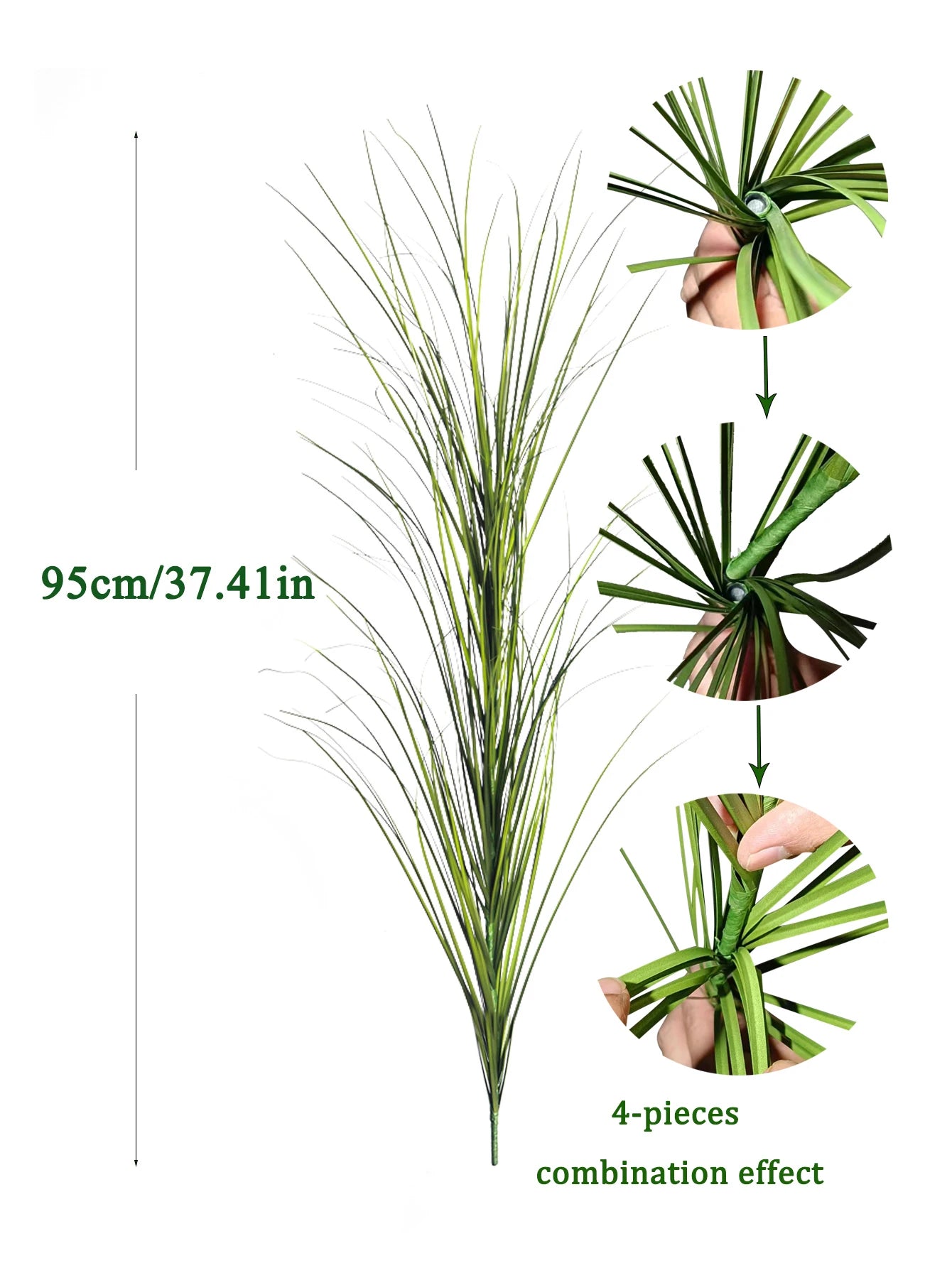 Artificial Reed Grass Large Fake Onion Grass Plants Tropical Green Plants Leaves Bouquet PVC Grass For Wedding Garden Offic - Buy online at  Vibe In Cart.