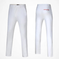 Men's Slim Fit High Elastic Golf Pants, Polyester Elastane, Full Length