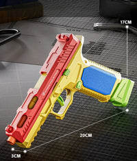 Continuous Firing Building Block Toy Gun Shell Throwing  Airsoft Blowback Empty Hanging Pistol Outdoor CS Weapon for Boys Adult - Buy online at  Vibe In Cart.