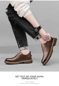 52/2000  CLOHOO handmade men's shoes business casual leather shoes breathable soft sole comfortable classic lace-up men's shoes - Buy online at  Vibe In Cart.