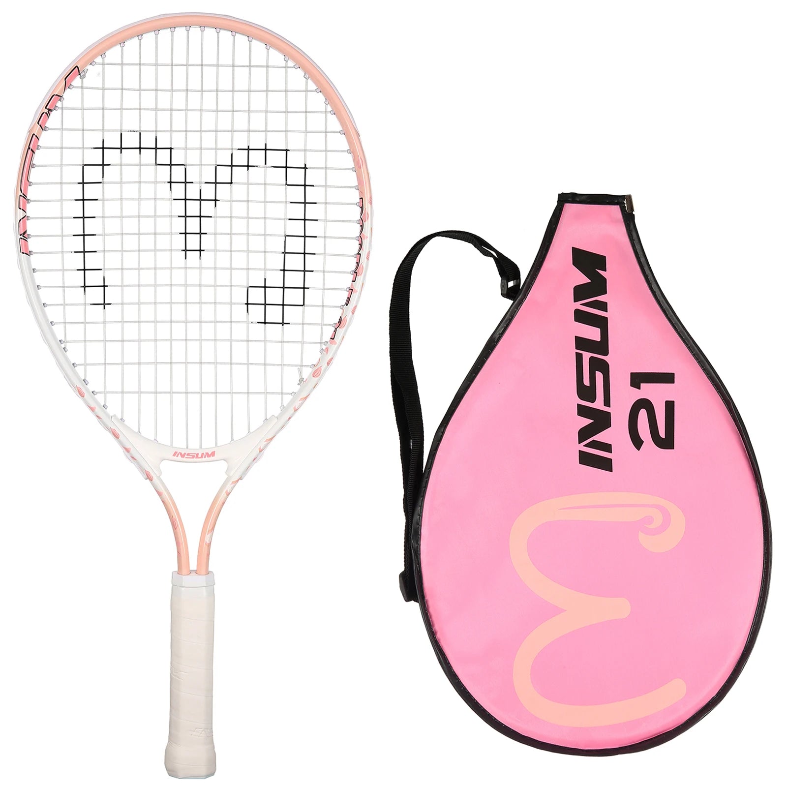 Kids Tennis Racket 17-25 Inches Lightweight Aluminum Alloy with Cover Bag