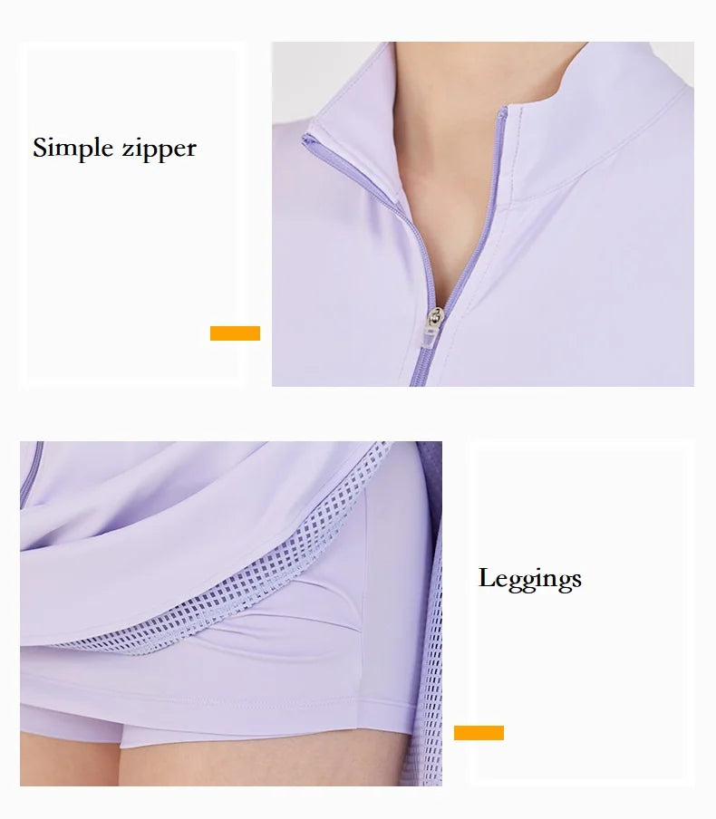 New Summer Women Tennis Polo Dress Zipper Collar Slim Golf Tennis Dress Lady Sleeveless Lace Ruffle Golf Skirts with Inner Short - Buy online at  Vibe In Cart.