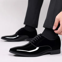 Men's Oxford Shoes Lace up Formal High Gloss Low Top Square Toe Suit Tuxedo Dress Shoes for Business Casual Shoe for Mens - Buy online at  Vibe In Cart.