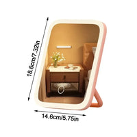 LED Makeup Mirror, 3-Color Light, 360° Rotatable, Touch Control, USB Powered, Tabletop Vanity Mirror for Bedroom Bathroom Travel - Buy online at  Vibe In Cart.