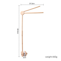 Baby Crib Mobile Rattle Toy For 0-12 Months Cartoon Felt Forest Animal Bed Bell Hanging Wooden Bracket Mobile Newbaby Rattle Toy