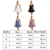 Women's summer tennis skirt built-in shorts and bra sleeveless backless workout sports golf dress  tennis dress for fitness