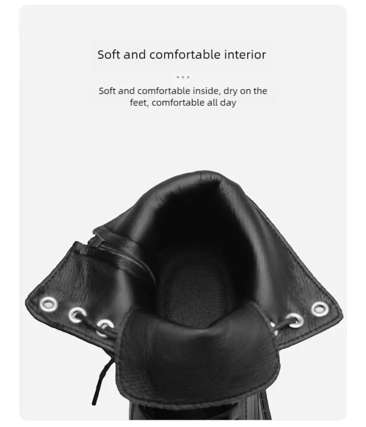 Couple's casual boots four season men's and women's high top leather boots fashion thick soled non slip plus size outdoor boots - Buy online at  Vibe In Cart.