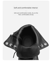 Couple's casual boots four season men's and women's high top leather boots fashion thick soled non slip plus size outdoor boots - Buy online at  Vibe In Cart.