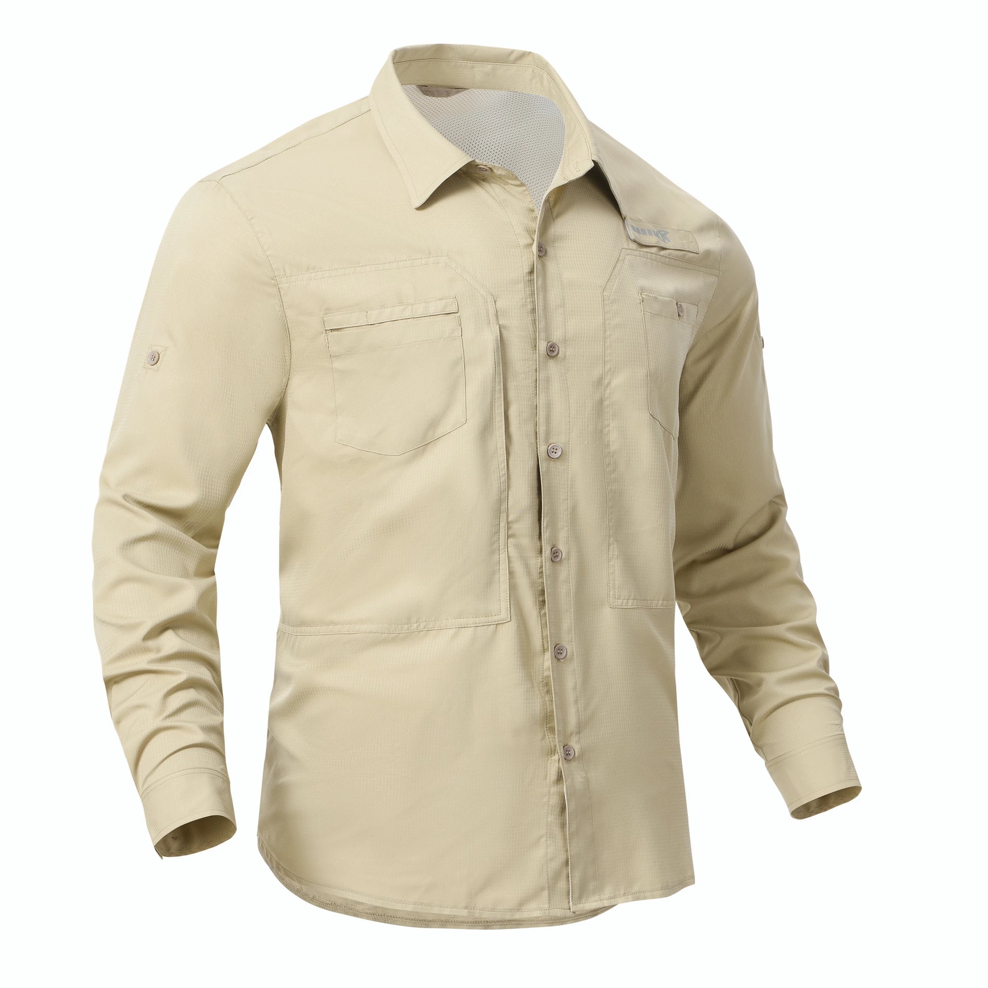 Summer Men's UPF 50+ Casual Long Sleeve Fishing Shirts, Lightweight Tactical Button Down Shirt with Breathable Back Mesh - Buy online at  Vibe In Cart.