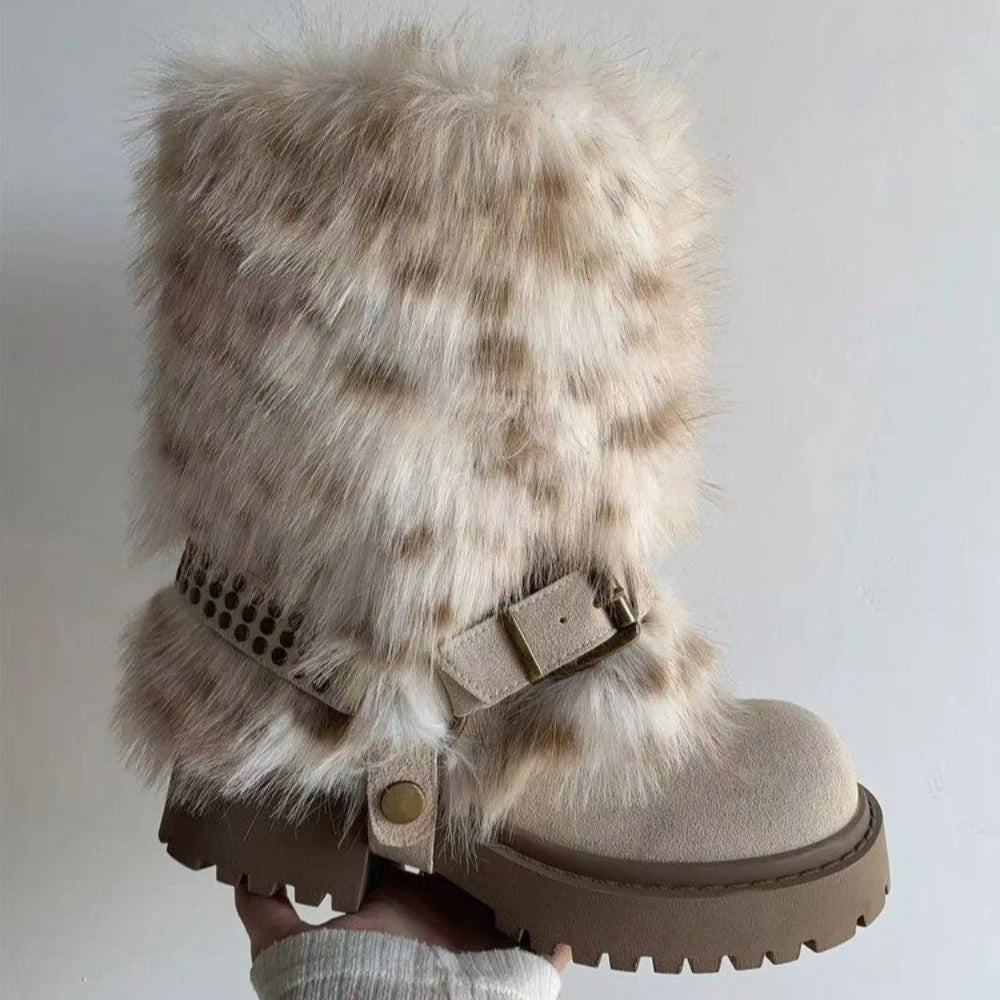 Fur Women Snow Boots Fashion Platform Shoes Warm New Casual Sport Shoes 2025 Winter Sneakers Ankle Boots Walking Mujer Botas - Buy online at  Vibe In Cart.