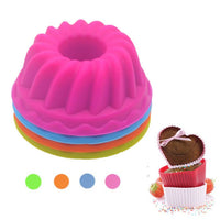 12 Pieces/Set Of Silicone Cake Mold Round Muffin Cup Cake Baking Mold Kitchen Cooking Bakeware Making Diy Cake Decoration Tool - Buy online at  Vibe In Cart.