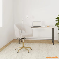 Velvet Office Desk Chair, Upholstered Home Office Desk Chairs with Adjustable Swivel Wheels, Ergonomic Office Chair - Buy online at  Vibe In Cart.