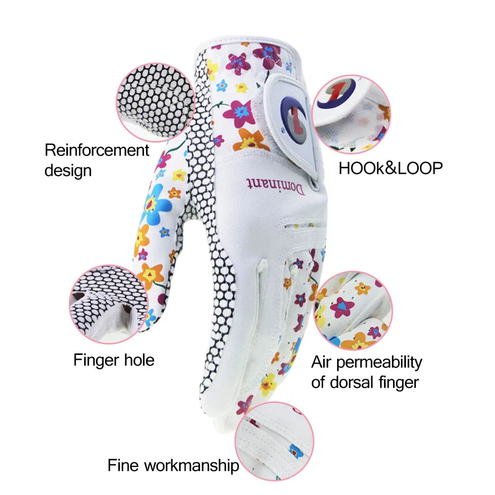 Pair of Women's Warm PU Leather Winter Golf and Driving Gloves