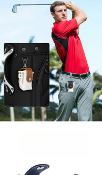 PU Golf Waist Bag Clip with Magnetic Buckle and Ball Storage